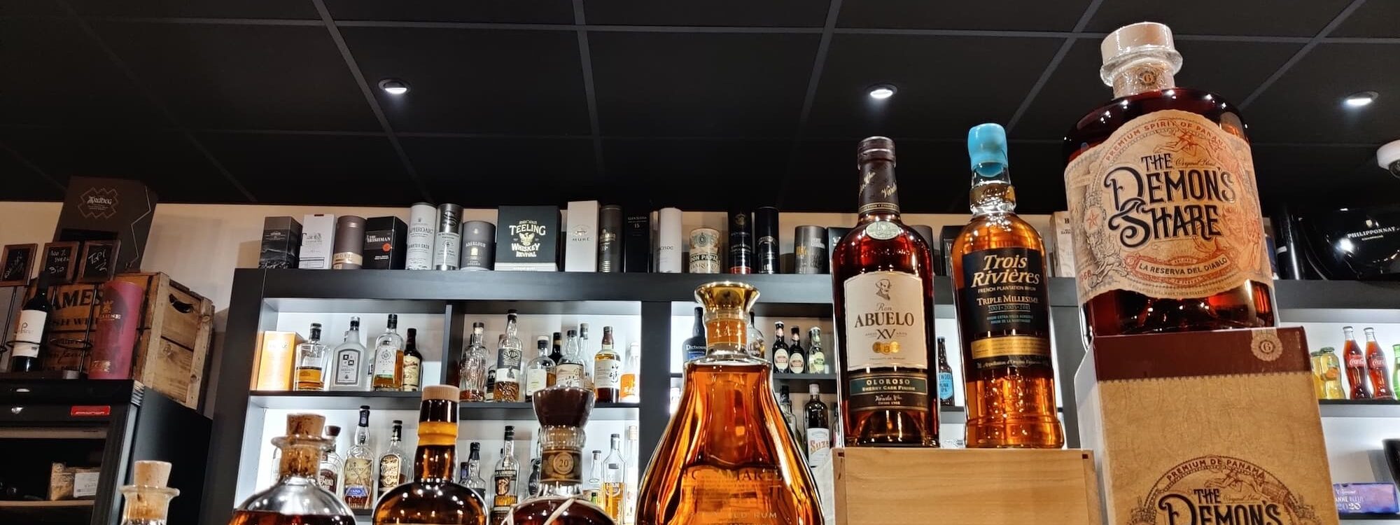 BAR_A_VINS ET_COCKTAILS_1 2000X750 | L'Alambic Gin, liqueur, absinthe : quelles différences entre ces spiritueux composés ? Riedisheim